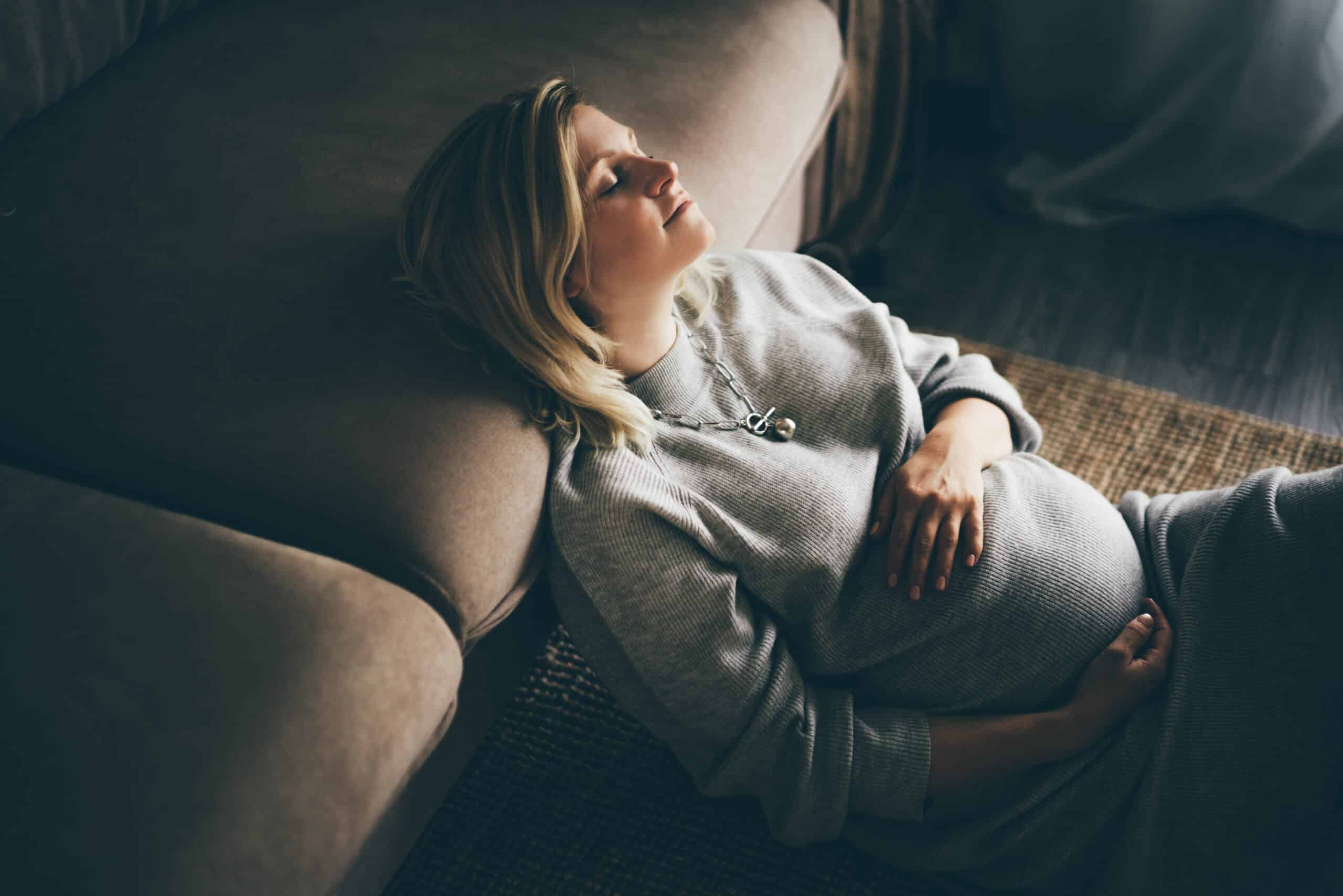 cozy portrait of pregnant woman resting at home 2022 01 18 23 34 34 utc scaled