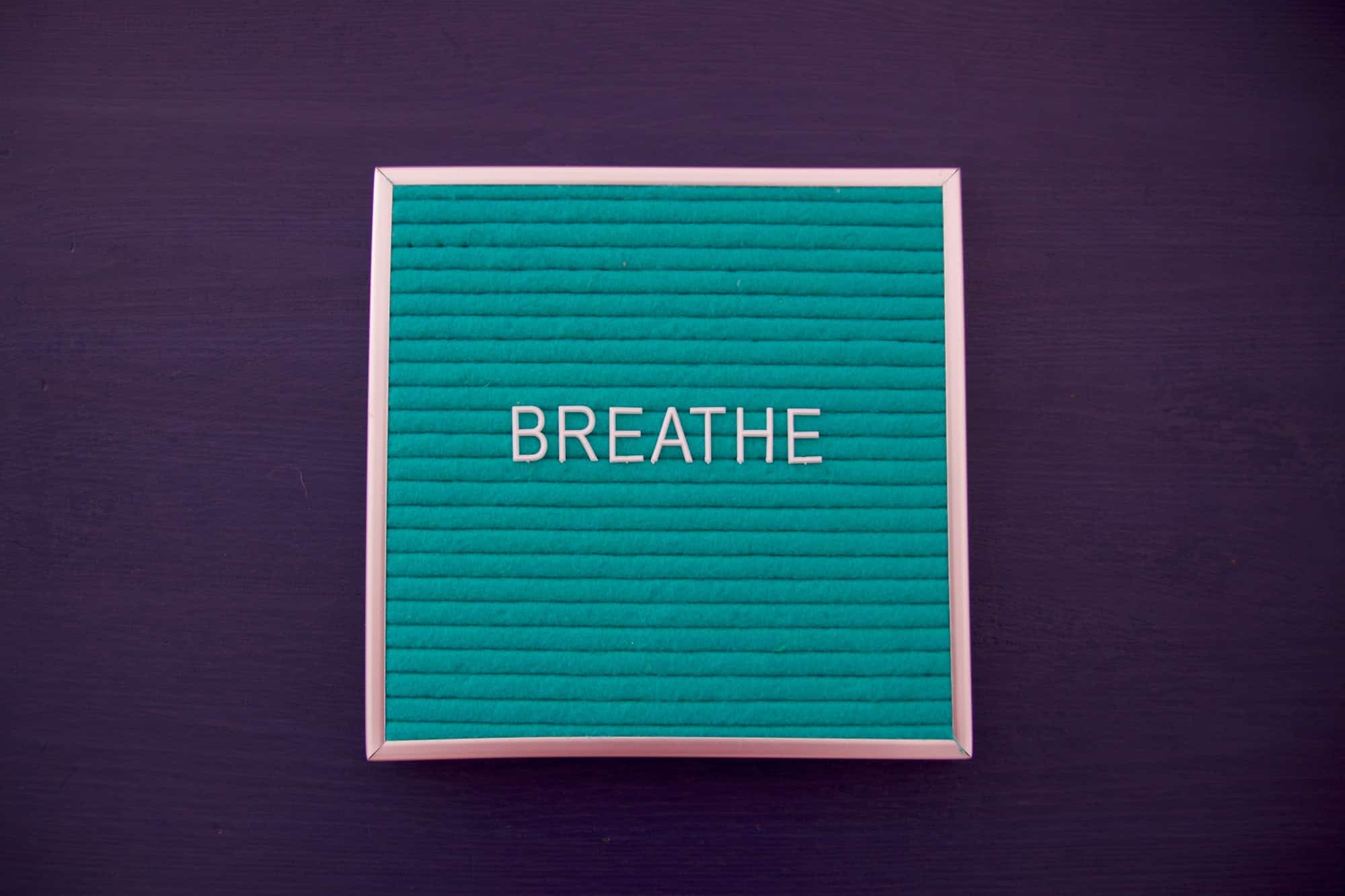 Breathe on letter board