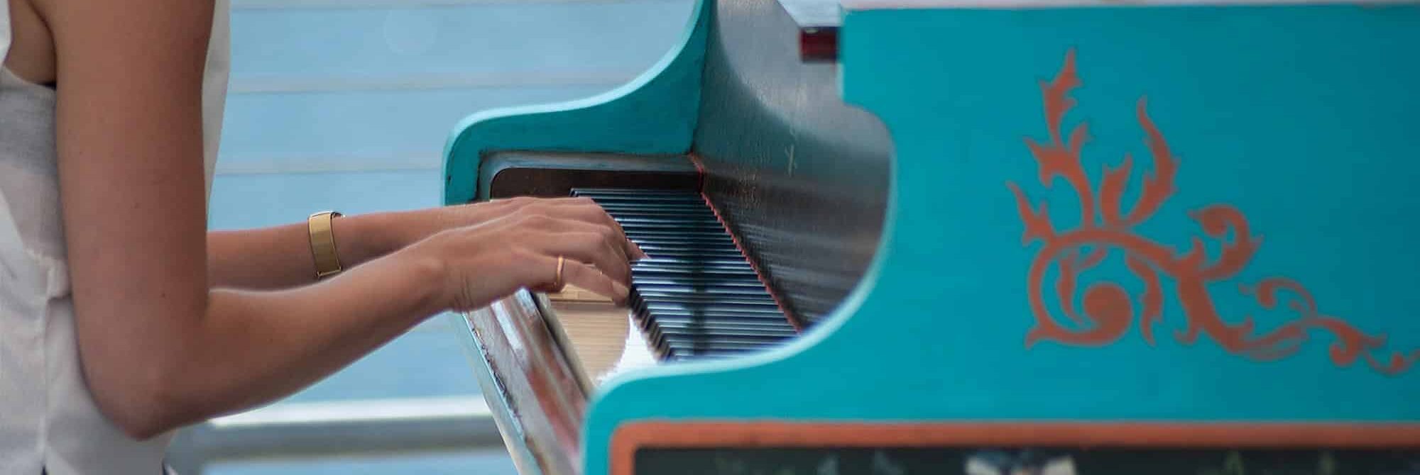 Playing piano