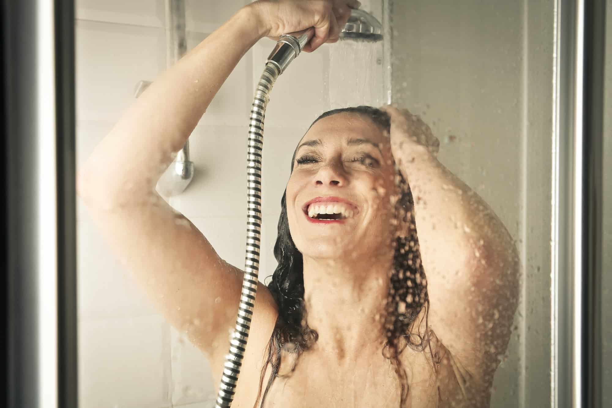 Woman in a shower