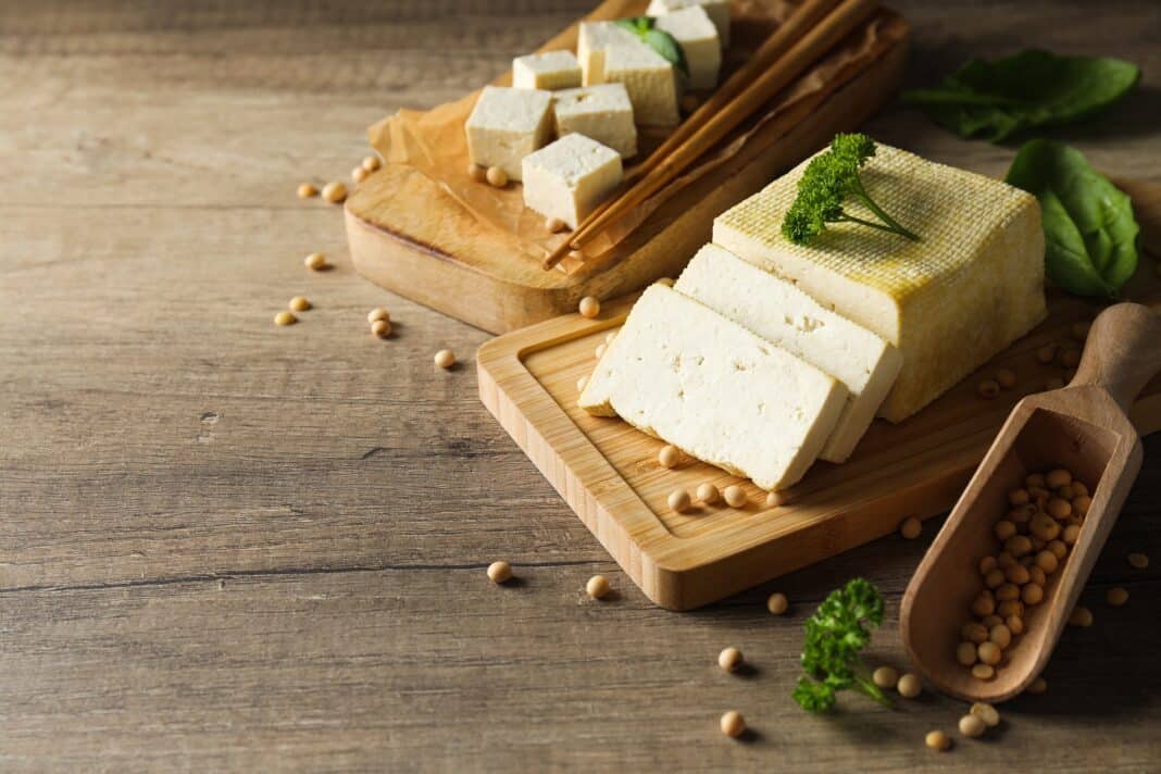 Traditional component of Asian cuisine - Tofu, bean curd