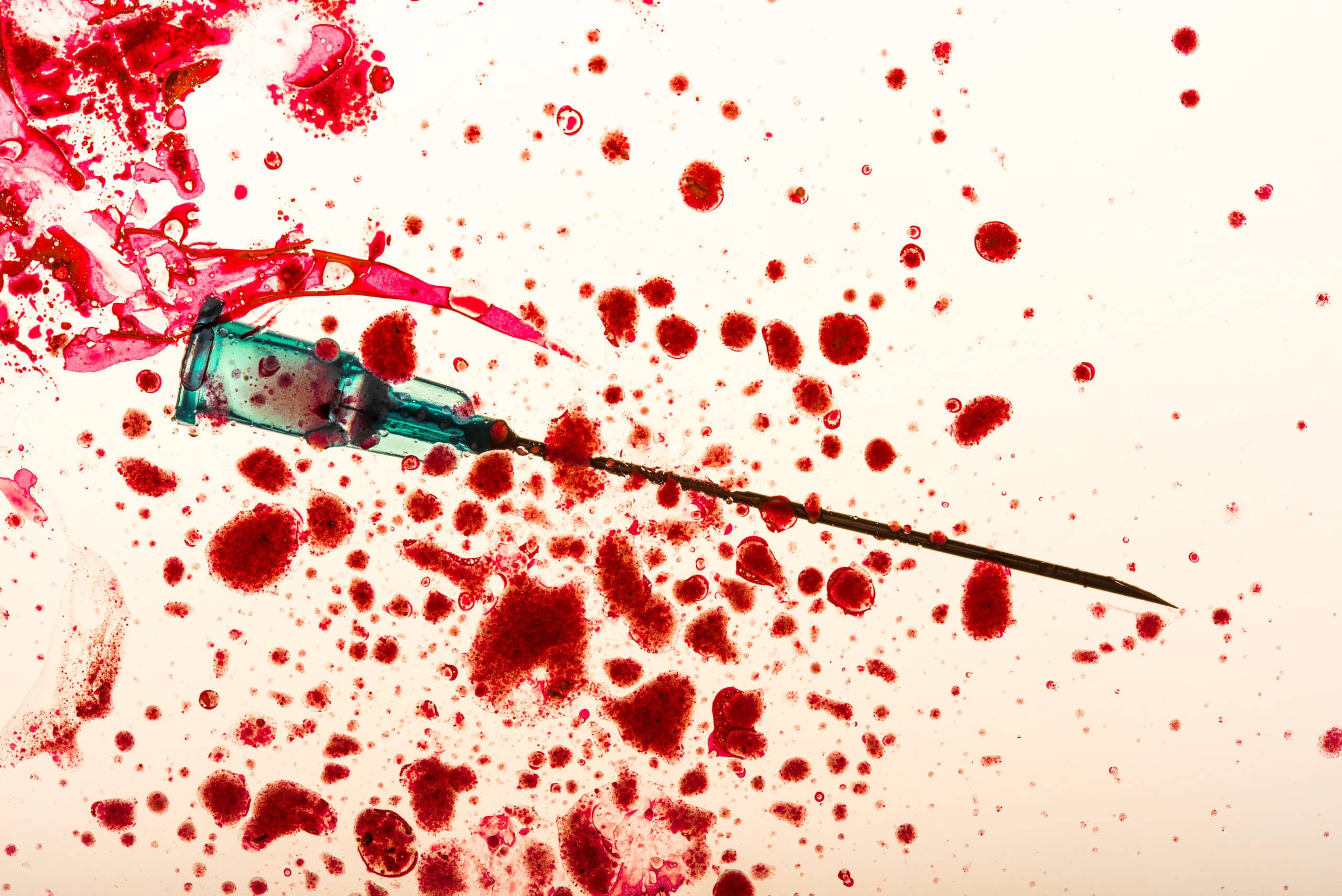 studio shot of medical needle and blood drops 2024 11 08 18 57 31 utc scaled